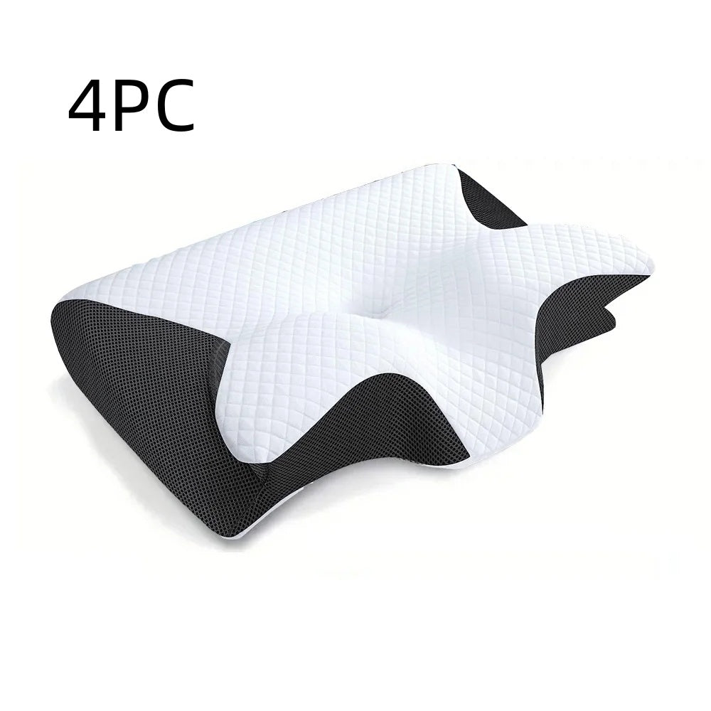 Memory Foam Cervical Pillow – Ergonomic 2-in-1 Contour for Neck Pain Relief