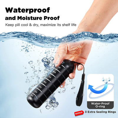 Metal Weekly Pill Organizer – Waterproof 7-Day Travel Pill Case