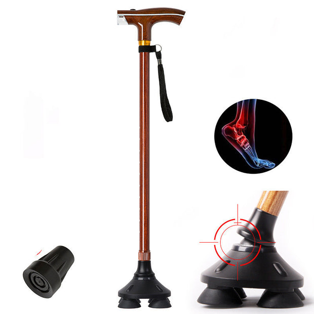 Aluminum LED lamp crutches for the elderly
