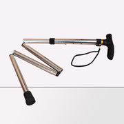 Alpenstock Aluminum Alloy Five-section Folding Cane Elderly Walking Aid