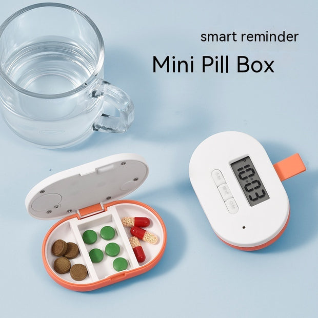 Electronic Pill Box Reminder Intelligent Timing Voice Portable