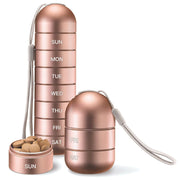 Metal Weekly Pill Organizer – Waterproof 7-Day Travel Pill Case
