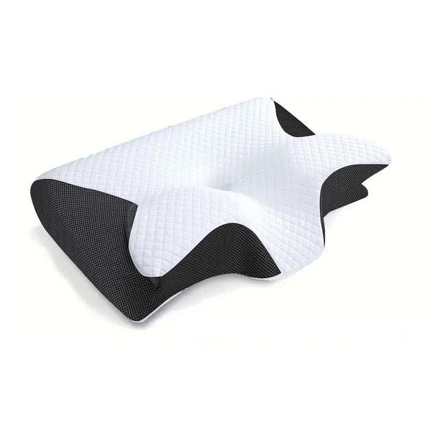 Memory Foam Cervical Pillow – Ergonomic 2-in-1 Contour for Neck Pain Relief