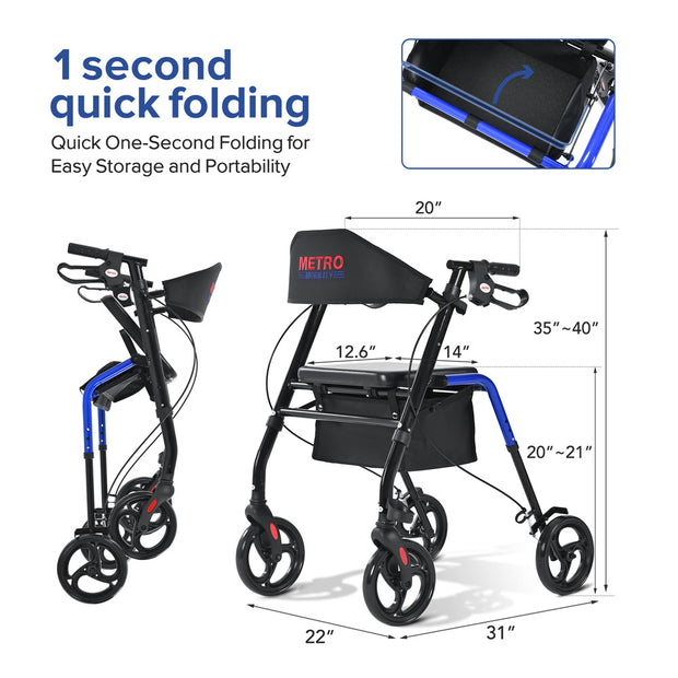 Ultra Stable Rollator Walker
