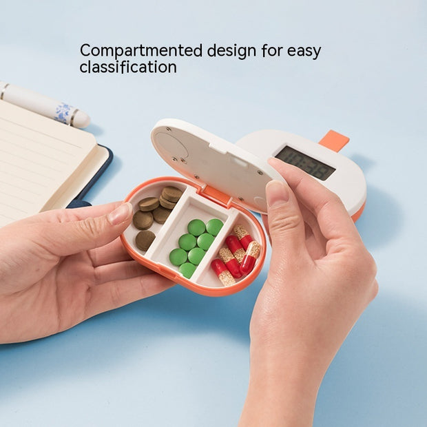 Electronic Pill Box Reminder Intelligent Timing Voice Portable