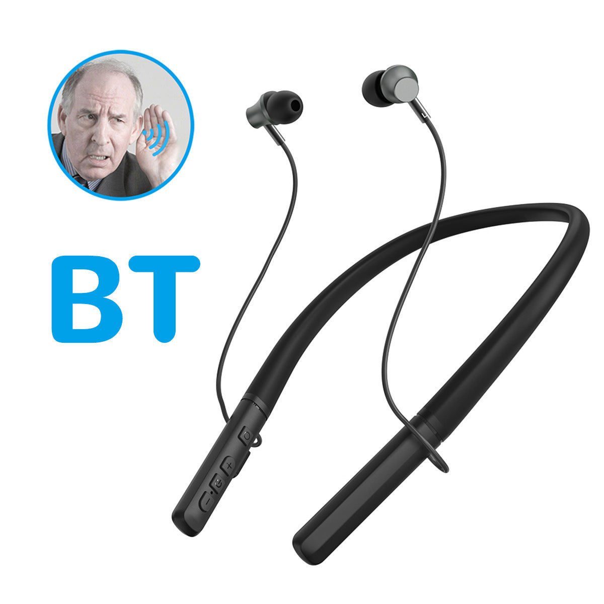 Rechargeable Neck-mounted Hearing Aid Amplifier