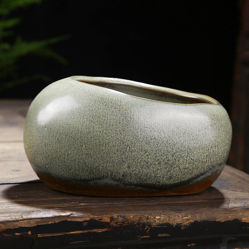 Succulent Green Plants Asparagus Potted Utensils