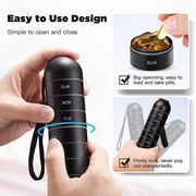 Metal Weekly Pill Organizer – Waterproof 7-Day Travel Pill Case